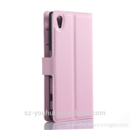 New Fashion Design flip PU leather case for Sony Xperia Z5
